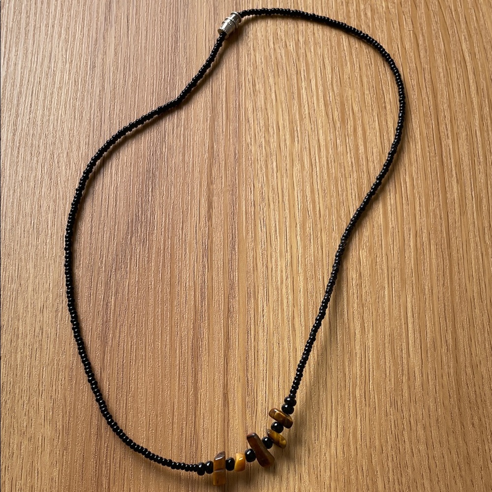 Tiger Eye Chip Beaded Necklace